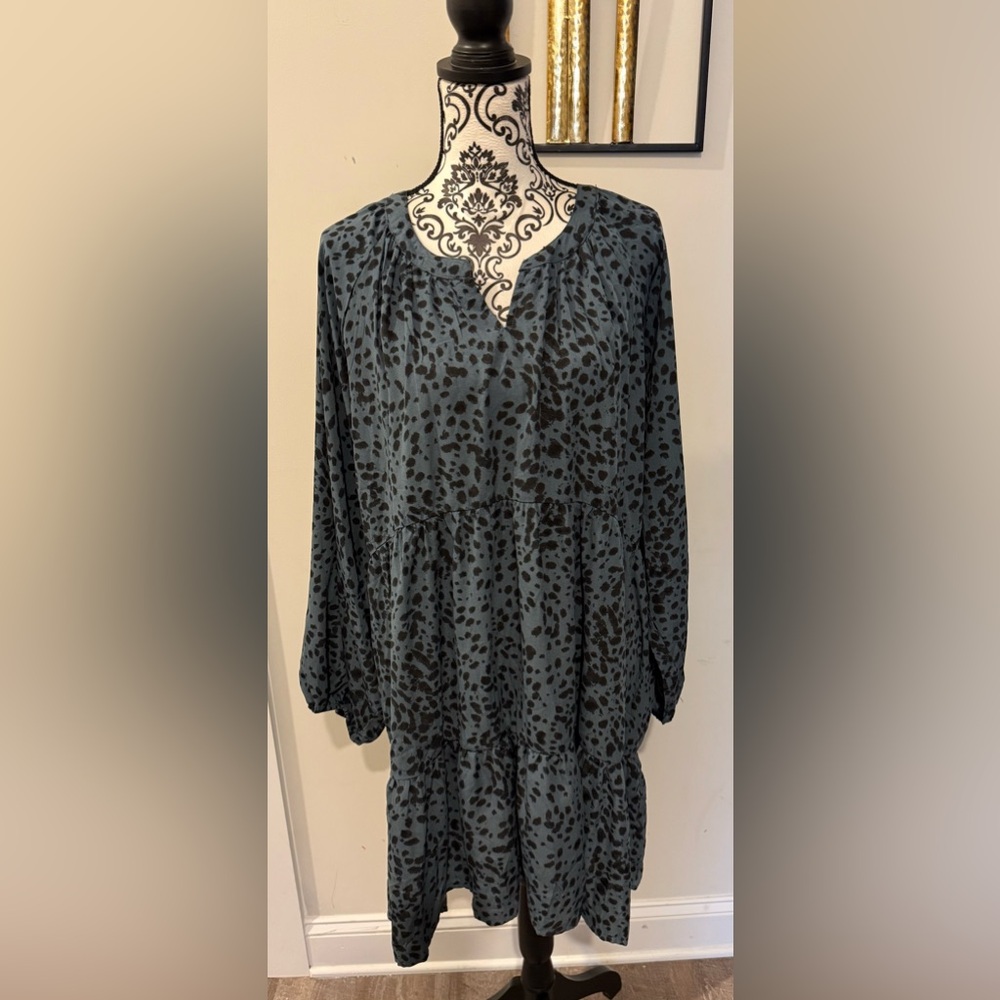 Umgee Long Sleeve Swing Dress